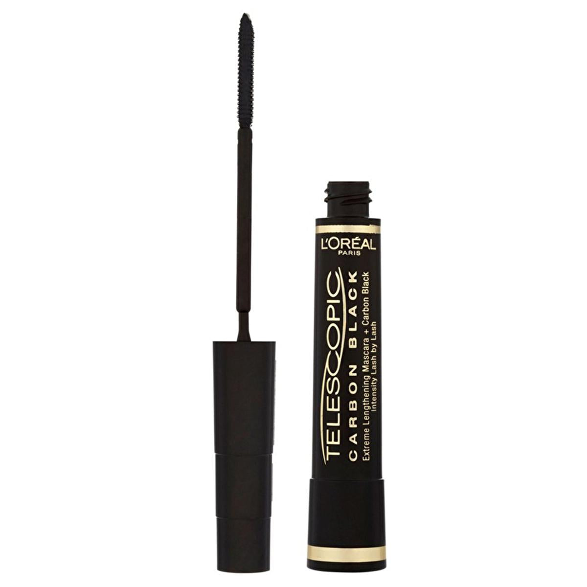 Loreal Paris Telescopic Carbon Black Mascara - Lengthening & Volumizing Formula for Dramatic Eye Look