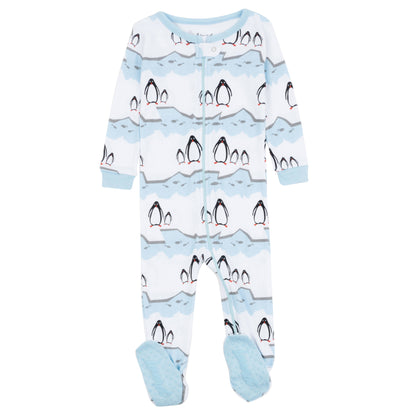 Kids Footed Cotton Pajama Penguin  -