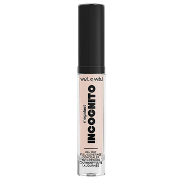 Wet n Wild Mega Last Incognito Concealer - Light Beige, Natural Finish Makeup for Flawless Coverage