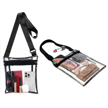 Stadium Approved Clear Crossbody Bag Purse with Adjustable Strap
