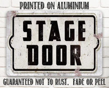 Stage Door Direction (Pointing Right) - Metal Sign