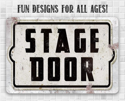 Stage Door Direction (Pointing Right) - Metal Sign