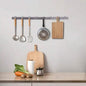 Stainless Steel 24" Wall Mounted Rack with 8 Hooks - Silver