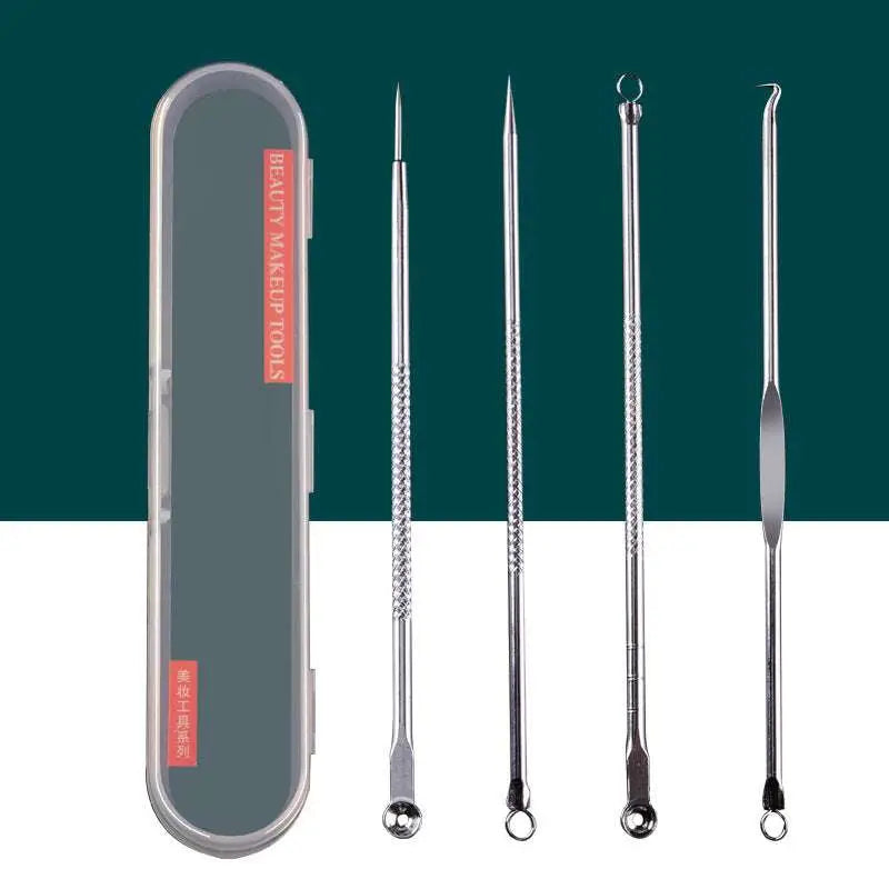 Stainless Steel Beauty Needle Set with Zippered Case