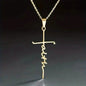 Stainless Steel Faith Word Church Prayer Religious Pendant Necklace