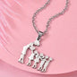 Stainless Steel Heartfelt Mother-Daughter-Son Necklace