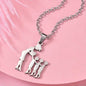 Stainless Steel Heartfelt Mother-Daughter-Son Necklace