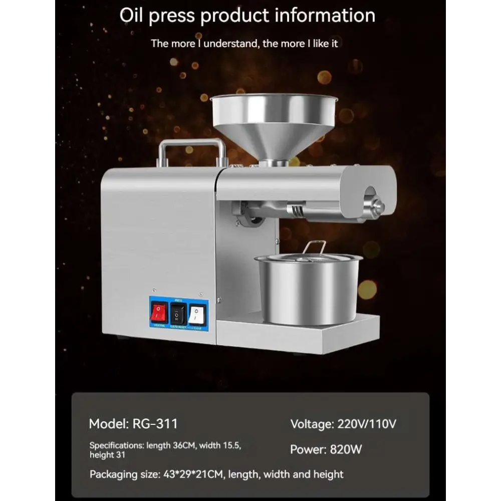 Stainless Steel Household Oil Press Machine