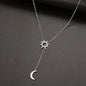 Stainless Steel Sun Totem and Moon Necklace