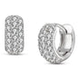 Sterling Silver CZ Hoop Earrings