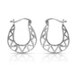 Sterling Silver Fancy Hoop Earrings by Paolo Fortelini