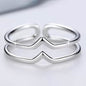 Sterling Silver Minimalist 2 Row Adjustable Bypass Ring