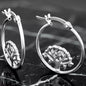 Sterling Silver Tree Of Life Hoop Earrings