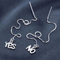 Sterling Silver Yes And No Long Threader Earrings