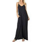 Stokeen Women's Summer Casual Plain Spaghetti Strap Maxi Dress