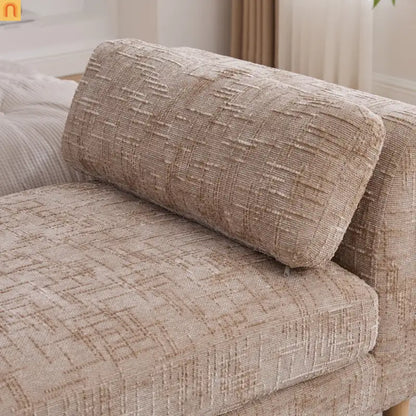 Bench Chenille Wheat Backless Armrests 83