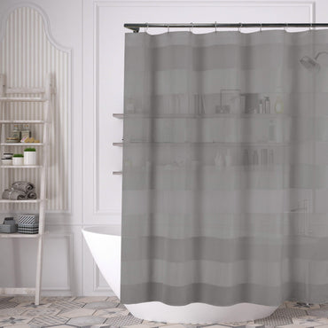 Striped Shower Curtain 70" x 72" with 12-Piece Hook Set