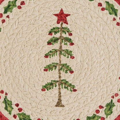 Feather Tree Printed Braided Trivet