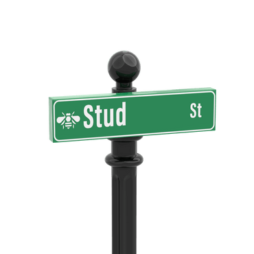 Stud Street - Street Sign - Custom Printed 1x4 Tile - Made with LEGO® Parts