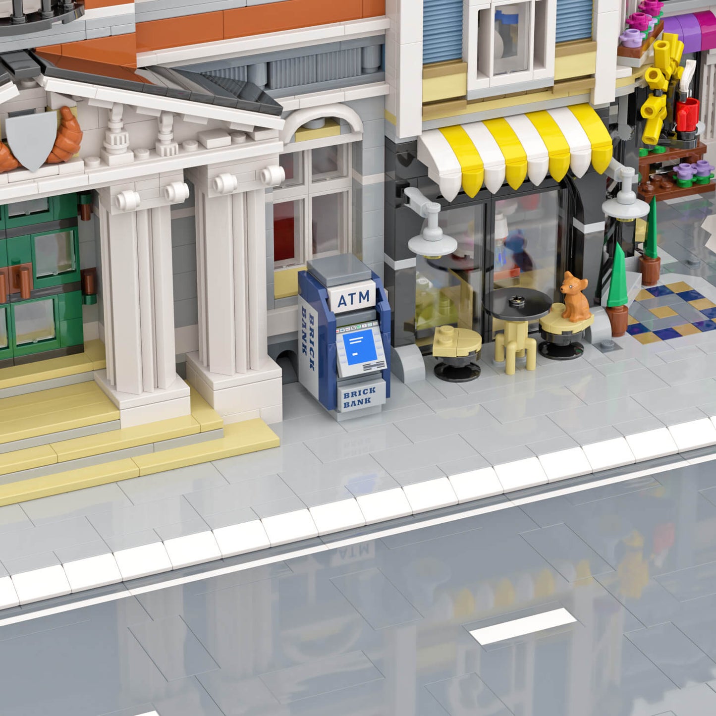 Brick Bank ATM - Minifig Scale Custom Set  - Made using LEGO® Parts