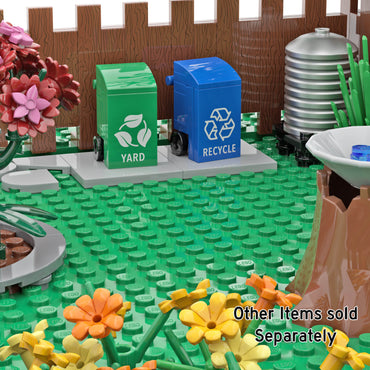 Yard Waste Bin - Mini Building Set - Custom Printed - Made Using LEGO® Parts