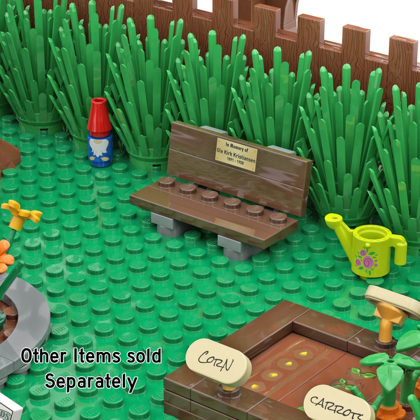 Loving Memory Bench  - Custom Brick Built Set - Made Using LEGO® Parts