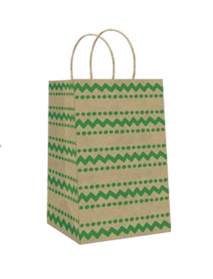 Foil Accented Kraft Treat Bag - 8 Pack -