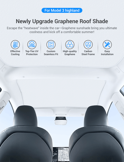 Glass Roof Sunshade for Tesla Model 3 | TESERY