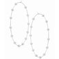 Super Huge Circle Pearls Earrings Thin Dangle