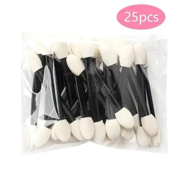 Super Soft 25 Pcs Professional Sponge Stick Eye Shadow Applicator Cosmetic Brushes Double-head Eyeshadow Brush For Women Makeup Tools