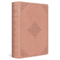 ESV Study Bible (Trutone, Blush Rose, Fleur-De-Lis Design) - Imitation Leather