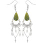 Swirls Chandelier Stone Earrings