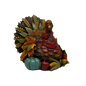 Resin Bountiful Harvest Turkey Figurine Looking Right