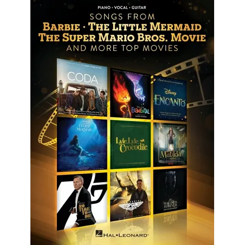 Songs from Barbie, the Little Mermaid, the Super Mario Bros. Movie, and More Top Movies - Piano/Vocal/Guitar Arrangements - Paperback