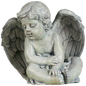 Sitting Cherub - 9.5 inch Garden Statue -