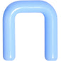 10G 1/2 Light Blue Flexible Bioplast Square Septum Retainer