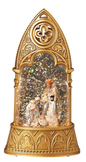 Lighted Holy Family Glitterdome Arch - Gold