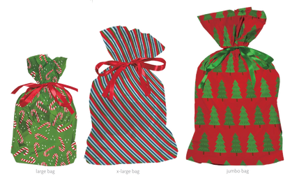 Wrap In A Hurry Pull String Gift Bag 6 piece Assortment - Style 1