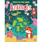 Glow-In-The-Dark Animals Sticker Activity Book - Paperback