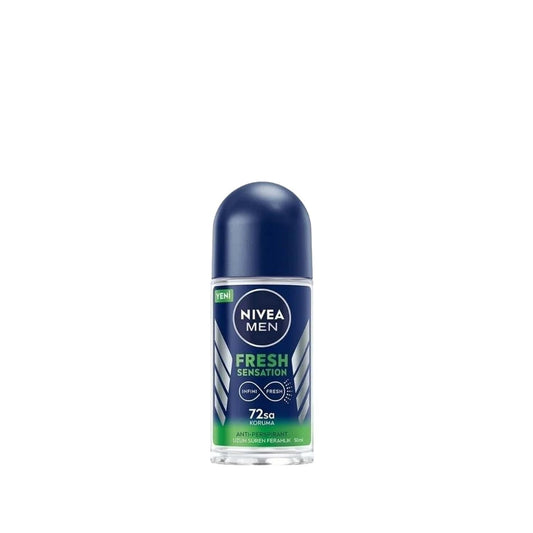Nivea Men Fresh Sensation Roll-On Deodorant: Long-Lasting Odor & Wetness Protection, Travel-Friendly 1.69 fl oz