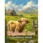 Highland Cow Coloring Book: 100+ Unique and Beautiful Designs for All Ages - Paperback