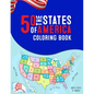 50 The States of America Coloring Book: 50 State Maps, Capitals, Animals, Birds, Flowers, Mottos, Cities, Population, Regions Perfect Easy To Color An - Paperback