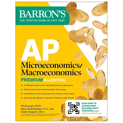 AP Microeconomics/Macroeconomics Premium, Eighth Edition: Prep Book with 4 Practice Tests + Comprehensive Review + Online Practice (2026) - Paperback