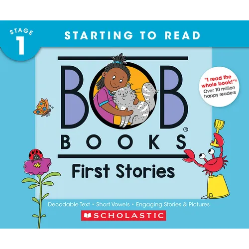 Bob Books - First Stories Hardcover Bind-Up Phonics, Ages 4 and Up, Kindergarten (Stage 1: Starting to Read) - Hardcover