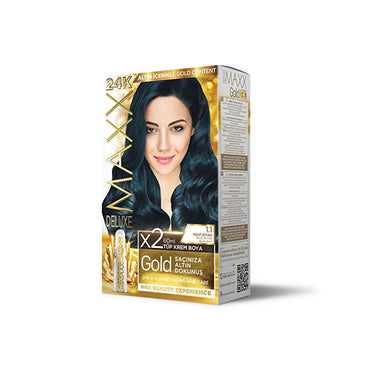 Maxx Deluxe Golden Beauty 24K Hair Dye - Nourishing, Vibrant Color with Avocado Oil & Gold Particles