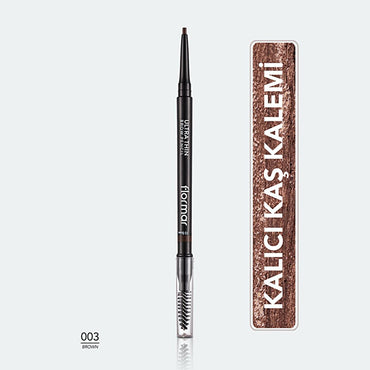 Flormar Ultra Thin Eyebrow Pencil - Waterproof, Long-Lasting, Precision Tip & Brow Brush - Eyebrow Makeup for Natural Look