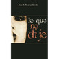 Lo que no dije - Paperback