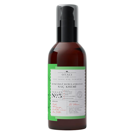 Otacı Lab No:5 Vegan Leave-in Hair Cream - Sulfate-Free, Nourishing & Repairing Hair Treatment for Smooth & Shiny Hair