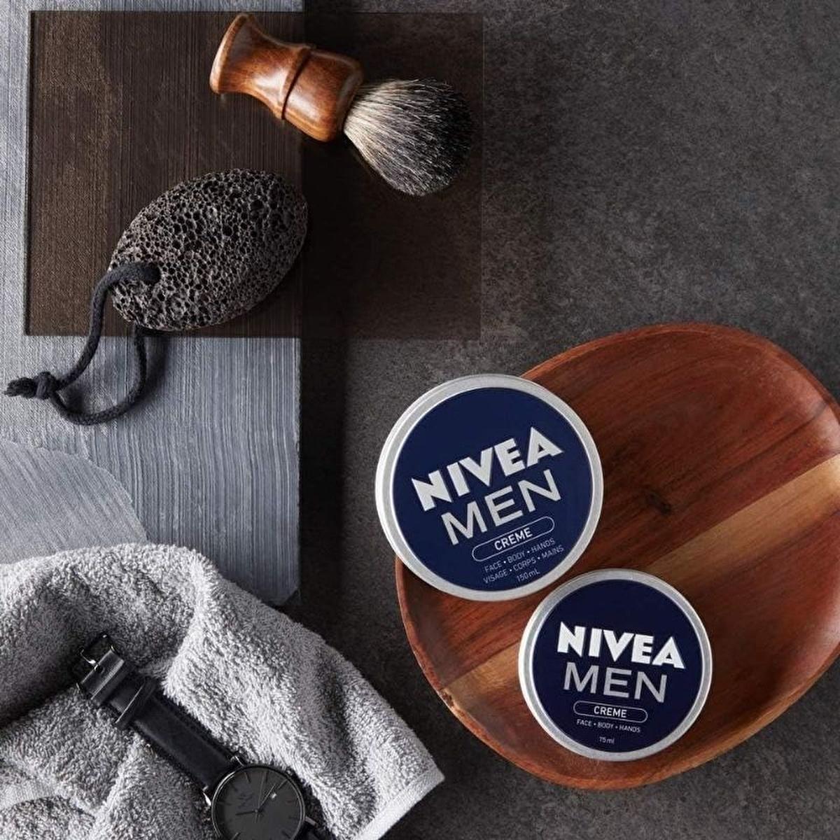 Nivea Men Intensive Moisturizing Cream - Hydrating Face, Body & Hand Cream for Dry Skin - Non-Greasy Formula, All-Day Moisture & Protection