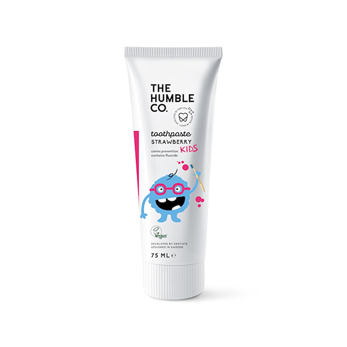 Humble Co. Children's Toothpaste - Gluten-Free, Vegan, SLS-Free with Sodium Fluoride for Kids Oral Health